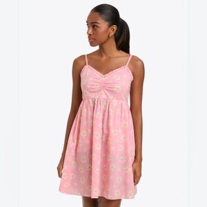 Draper James light pink floral cottagecore softgirl mini 100%cotton Ciara dress